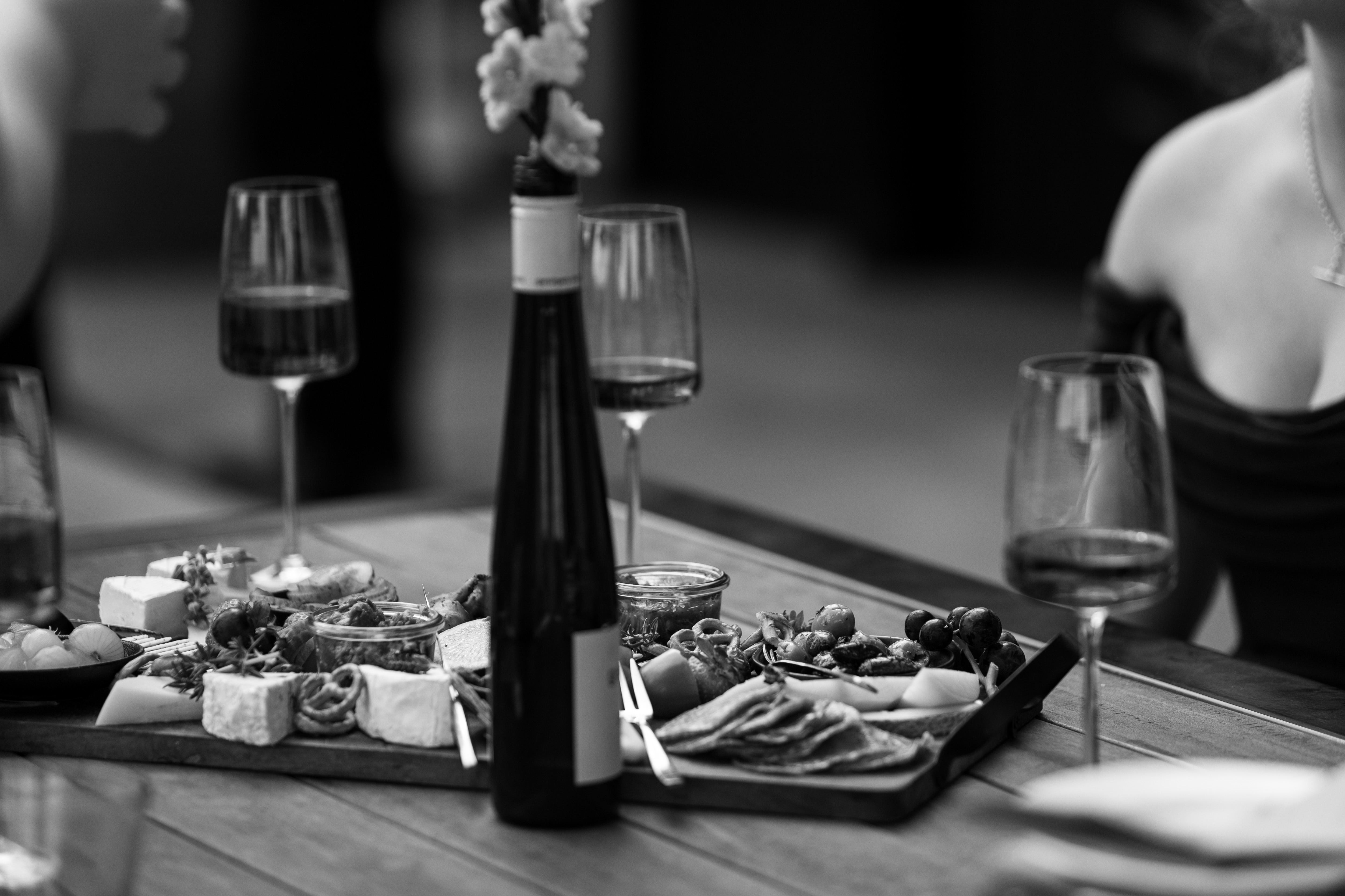 Black and white photograph from Cam and Tom's session with Bee Marie Photography